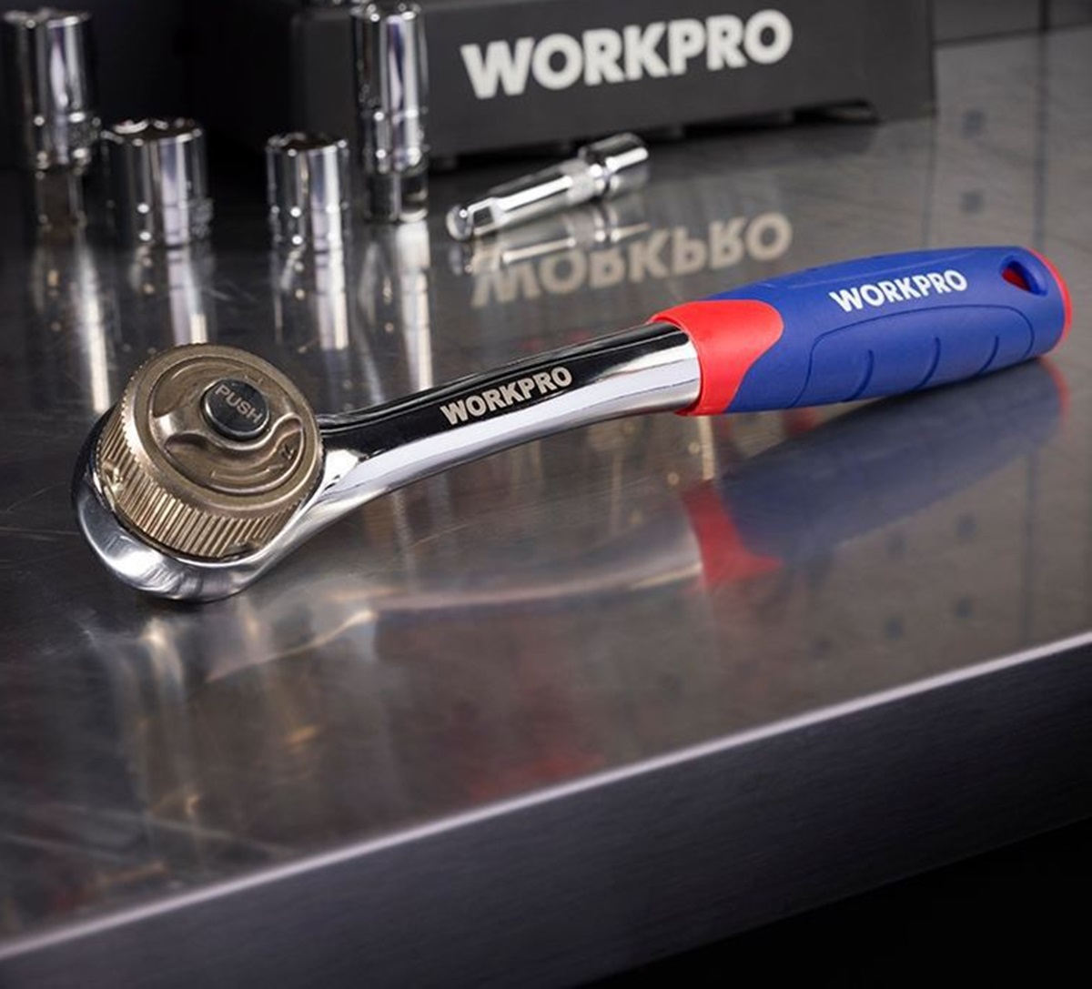 Ключ трещоточный 3/8" 48 зубьев с двойным приводом WORKPRO