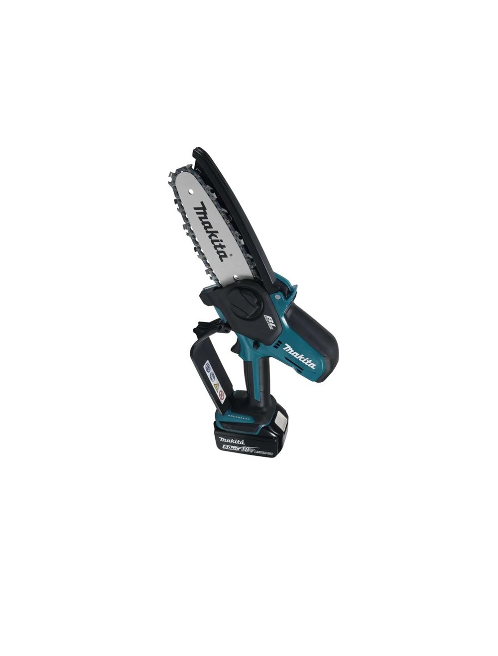 Пила цепная аккумуляторная Makita DUC150SF LXT BL 18B, 320Вт,6"/15см, 0,325", 1,1мм, 8м/с, XPT (BL1830B. DC18SD)