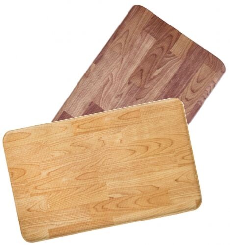 Двухсторонний ПВХ коврик для кухни и ванной Onebin Wood S 75*44*1.4