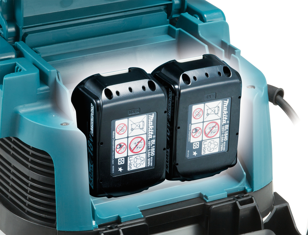 Пылесос гибридный Makita DVC150LZ LXT 18 В X2/230 В, 240 мбар, 15 л , без акб и ЗУ