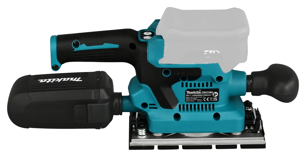 Вибрационная шлифмашина аккумуляторная Makita DBO380Z LXT 18В, 12000 об/мин, без акб и ЗУ