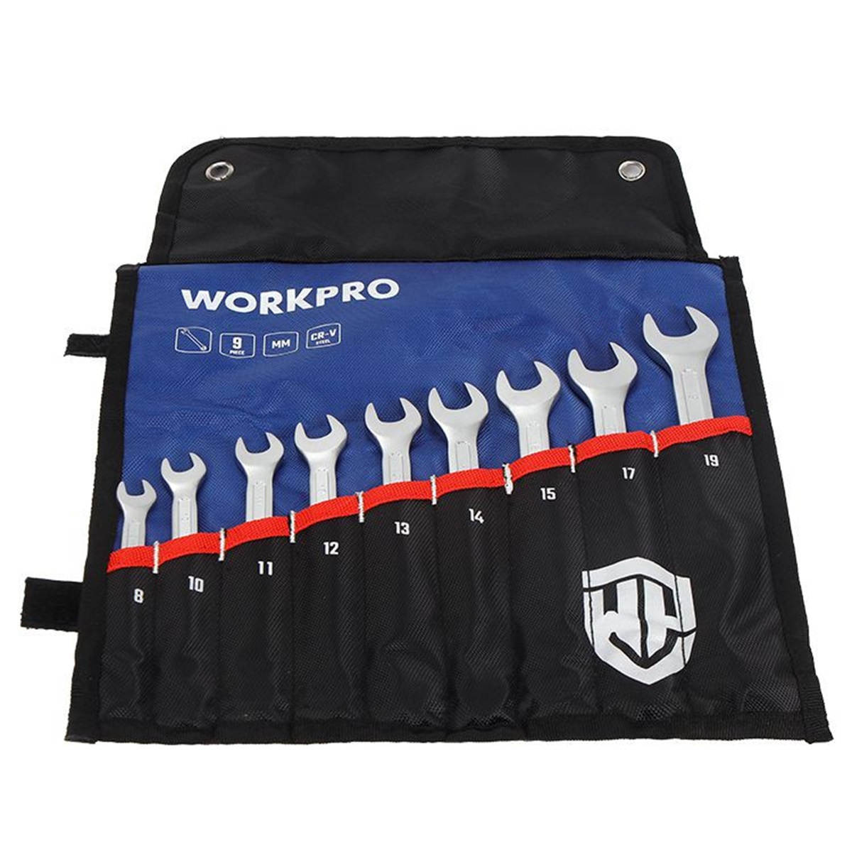 Набор  ключей комбинированных  9 шт (8-19 мм) в чехле  WORKPRO
