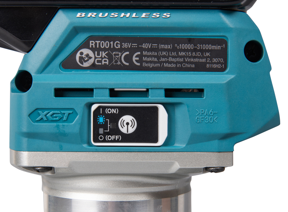 Фрезер кромочный аккумуляторный Makita RT001GZ19 XGT 40В, 31000 об/мин, без акб и ЗУ