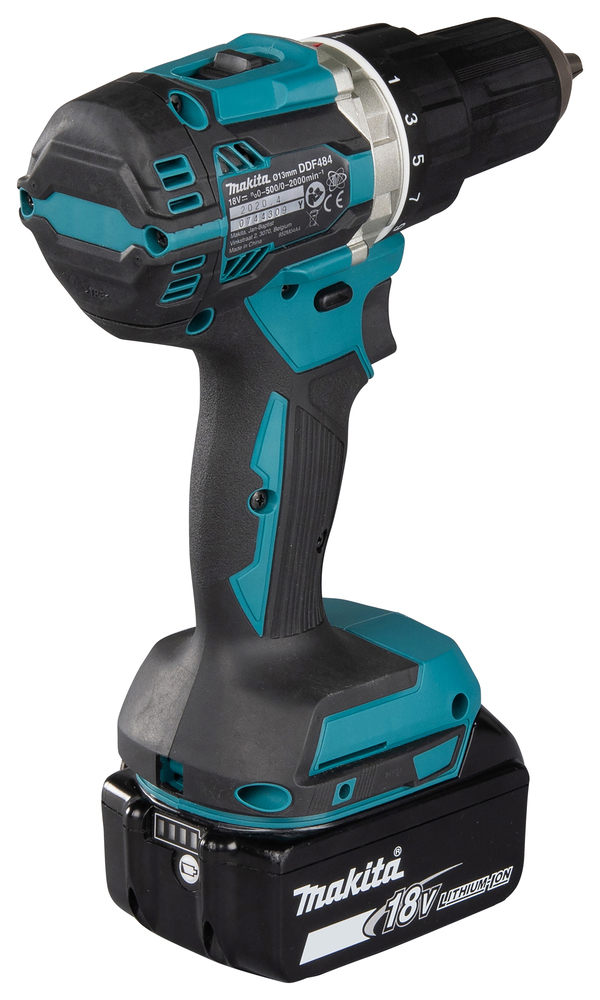 Дрель-шуруповерт аккумуляторная Makita DDF484RME LXT 18В, 2х4.0 Ач Li-ion, 54 Нм, 2000 об/мин