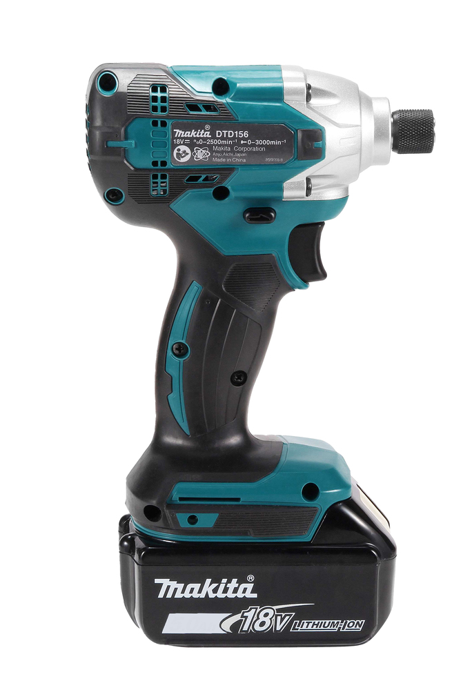 Шуруповерт ударный аккумуляторный Makita DTD156Z 18В, 155 Нм, 2500 об/мин, без акб и ЗУ