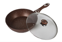 Сковорода 22 см BEKKER глубокая с крышкой	