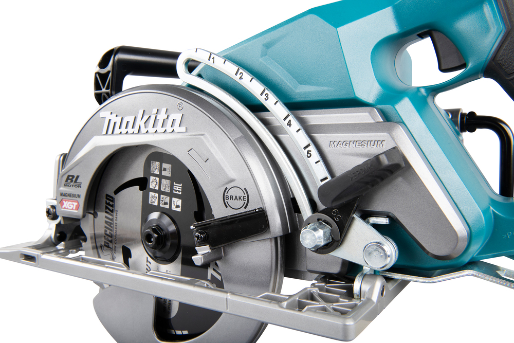 Пила дисковая аккумуляторная с задней рукояткой Makita RS001GZ XGT 40В, 185 мм, 6400 об/мин, без акб и ЗУ
