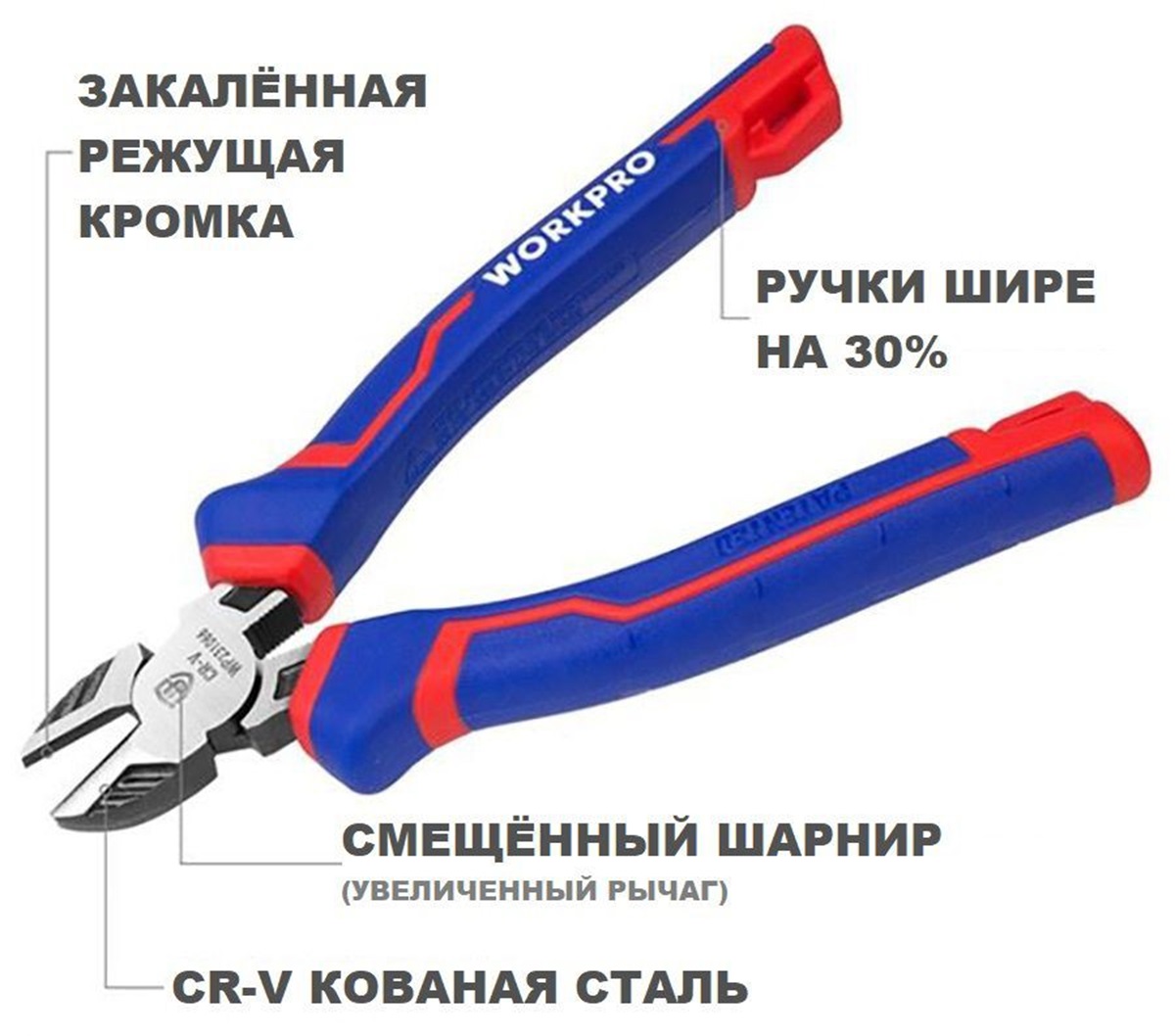 Бокорезы CR-V 180 мм WORKPRO