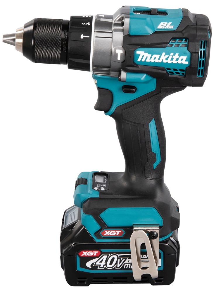 Ударная дрель-шуруповерт аккумуляторная для тяжелых работ Makita HP001GD201 XGT 40В, 2х2.5 Ач, 140 Нм, 2600 об/мин