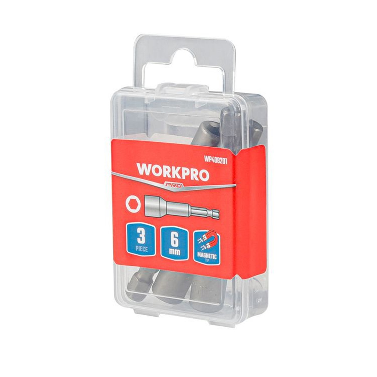 Головка магнитная  6х65 мм 1/4" (3шт) WORKPRO