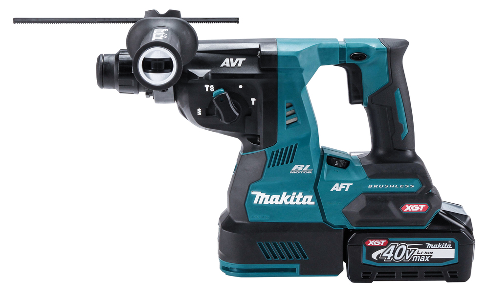 Перфоратор аккумуляторный Makita HR001GM201 XGT 40В, 2х4.0 Ач, 28 мм, 2,8 Дж, SDS-PLUS