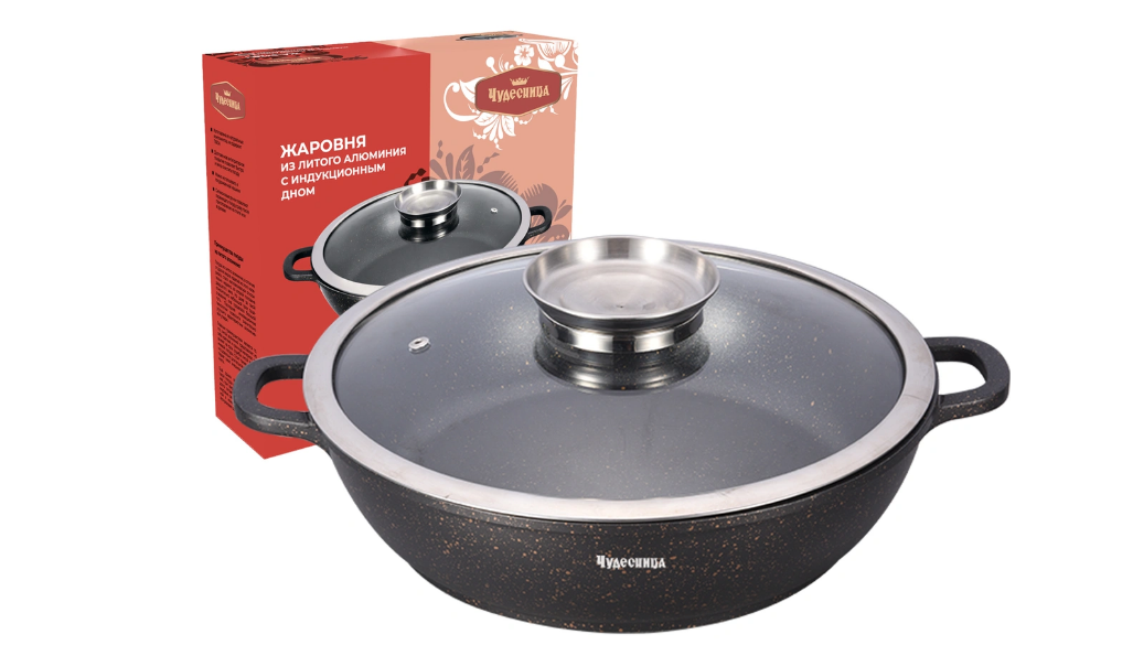 Жаровня  с крышкой ЧУДЕСНИЦА 3.5л