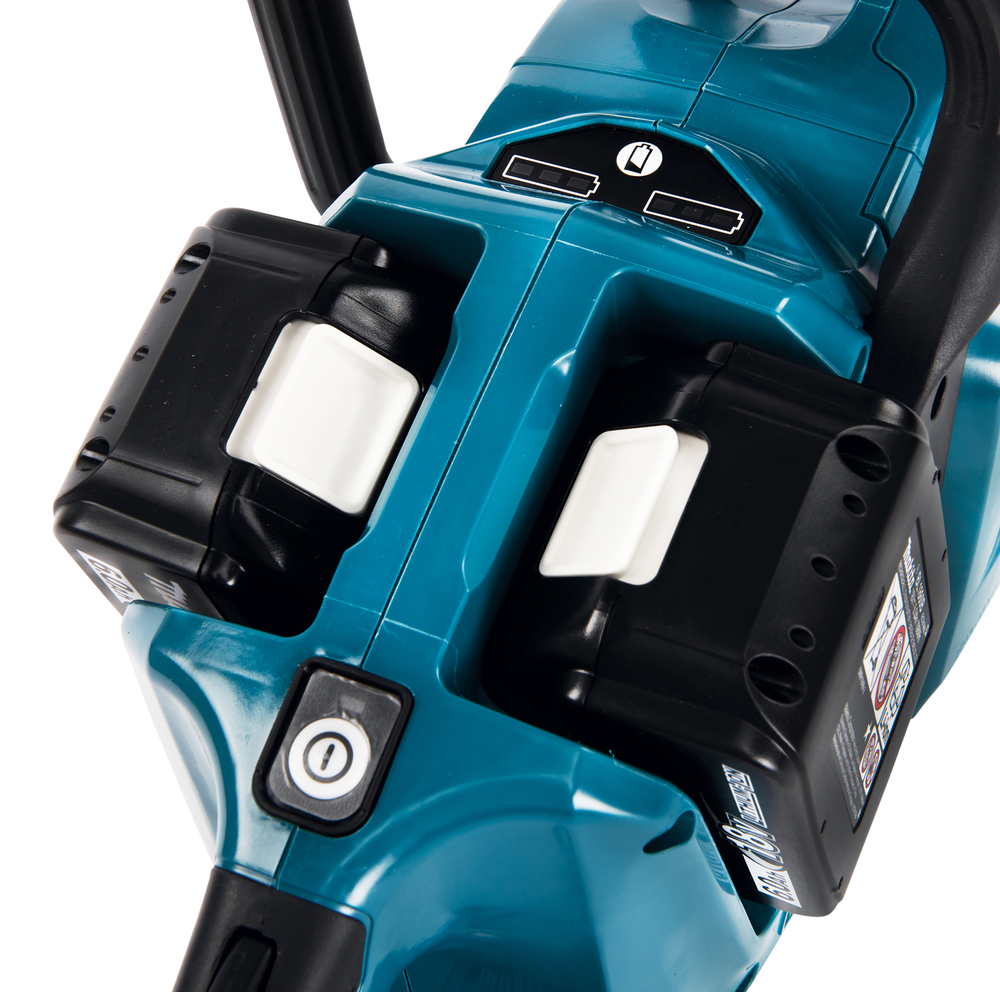 Пила цепная аккумуляторная Makita DUC353PT2 LXT BL 2х18В, 14"/35см, 3/8", 1,1мм, 20м/с, XPT, (2xBL1850B, DC18RD)