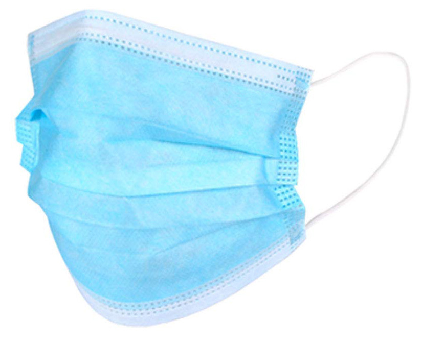 Маска трехслойная на резинке