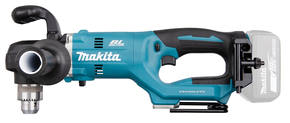 Угловая дрель аккумуляторная Makita DDA450ZK LXT 18В, 25 Нм, 1400 об/мин, без акб и ЗУ