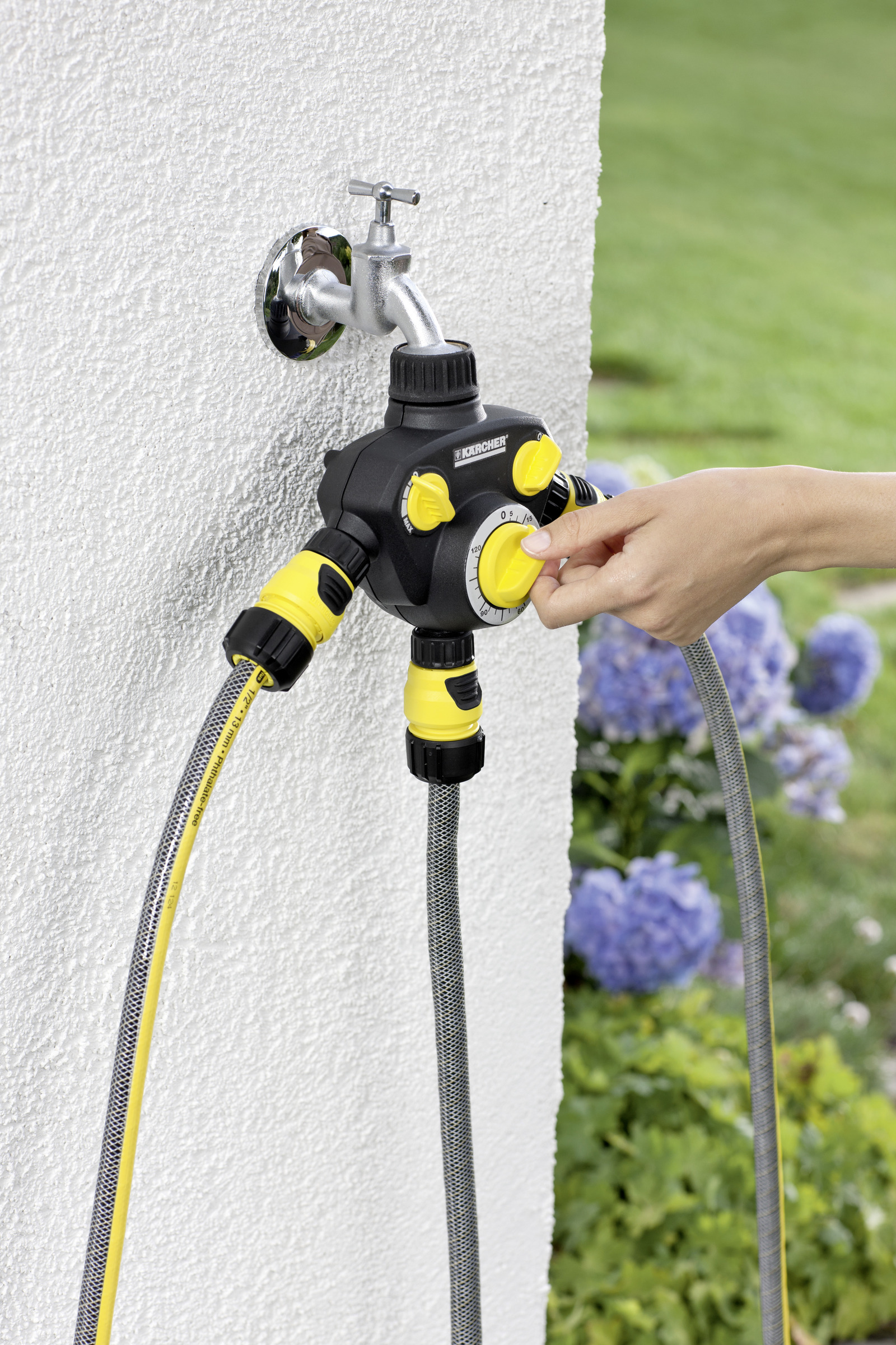 Таймер для полива Karcher WT 2 + распределитель 3-х канальный