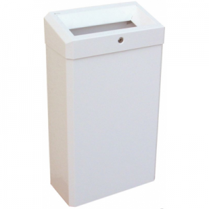 Корзина для мусора с конусным отверстием из эмалированной стали MERIDA STELLA WHITE, 27 л. KSB101