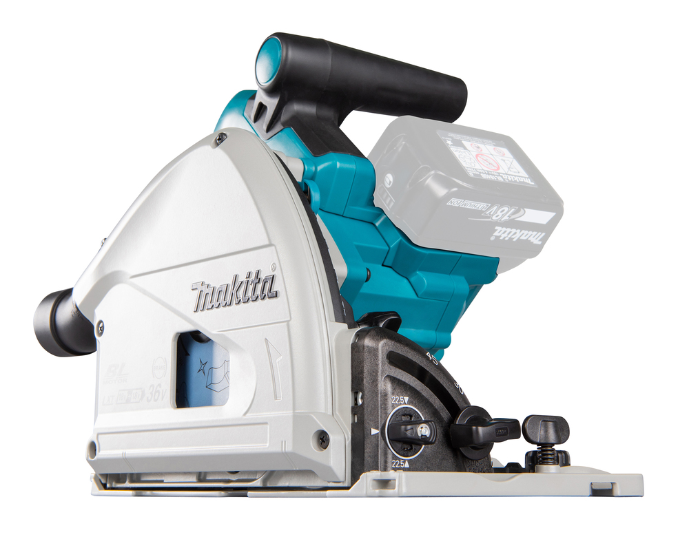 Пила погружная дисковая аккумуляторная Makita DSP600Z LXT 18В X2, 2500 – 6300 об/мин, 165 мм, без акб и ЗУ