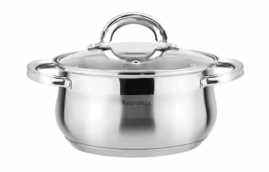 Кастрюля из нержавеющей стали c крышкой ЧУДЕСНИЦА КС-3503 