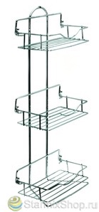 Полка тройная хромированная SA010