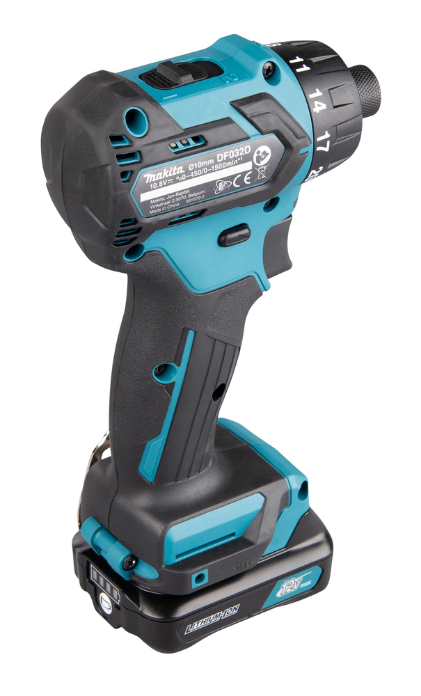 Дрель-шуруповерт аккумуляторная Makita DF032DWME CXT 10.8В, 2х4.0 Ач Li-ion, 35 Нм, 1500 об/мин