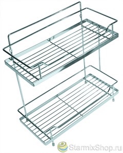 Полка двойная хром АЕ-593