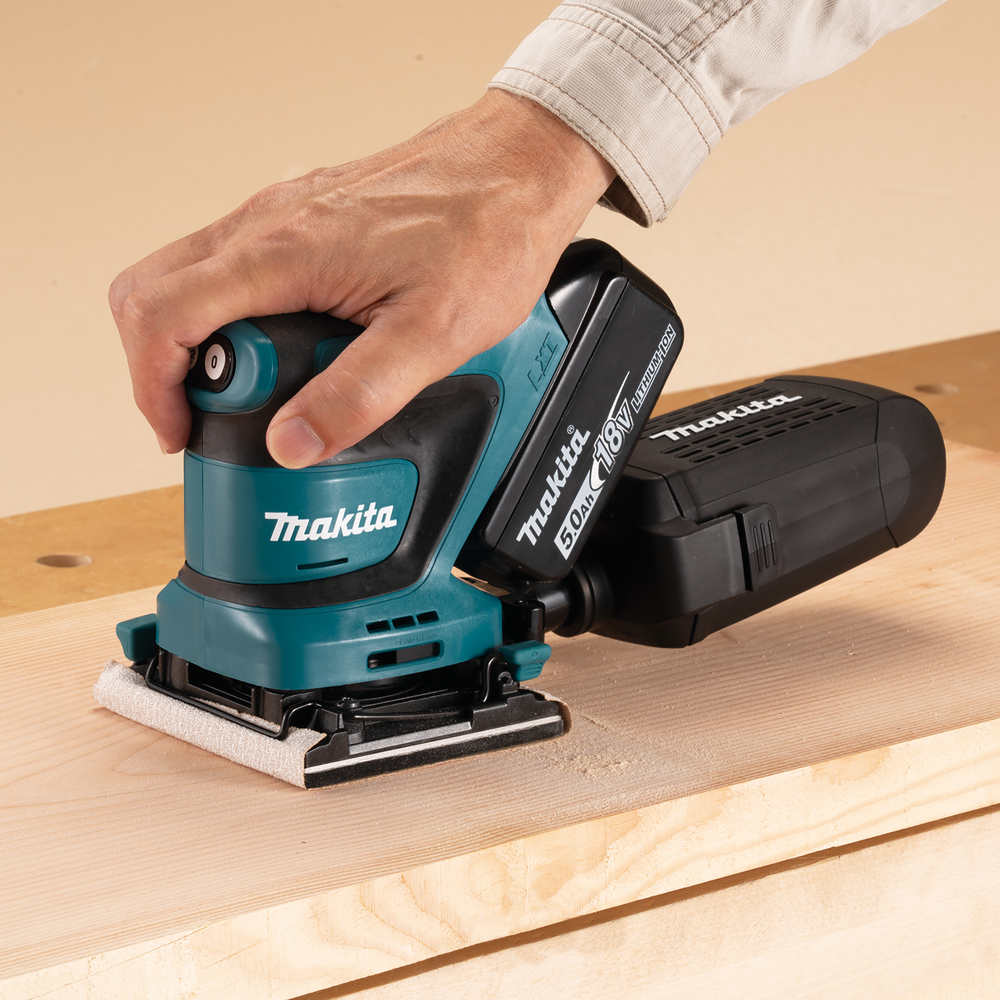 Вибрационная шлифмашина аккумуляторная Makita DBO480Z LXT 18В, 14000 об/мин, без акб и ЗУ
