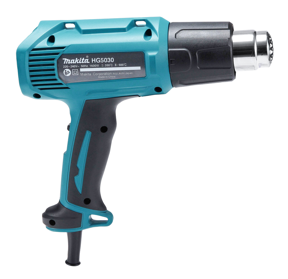Строительный фен Makita HG5030K 1600 Вт, 300-500 л/мин, 350-500°C