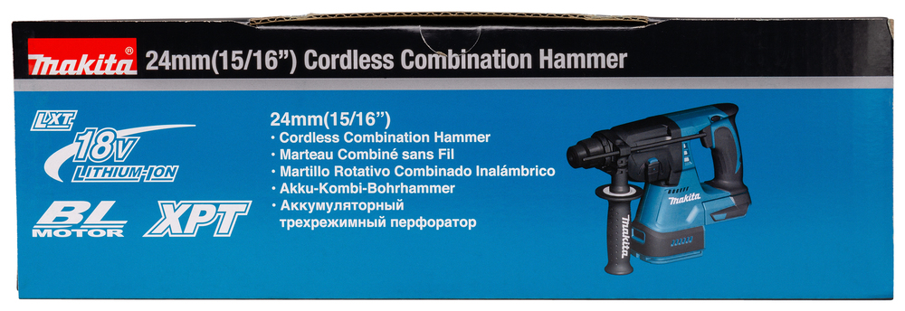 Перфоратор аккумуляторный Makita DHR242Z LXT 18В, 24 мм, 2,0 Дж, SDS-PLUS, без акб и ЗУ