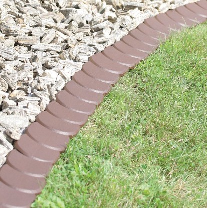 Бордюр садовый Prosperplast Palisada 1,2см/3,8м, коричневый