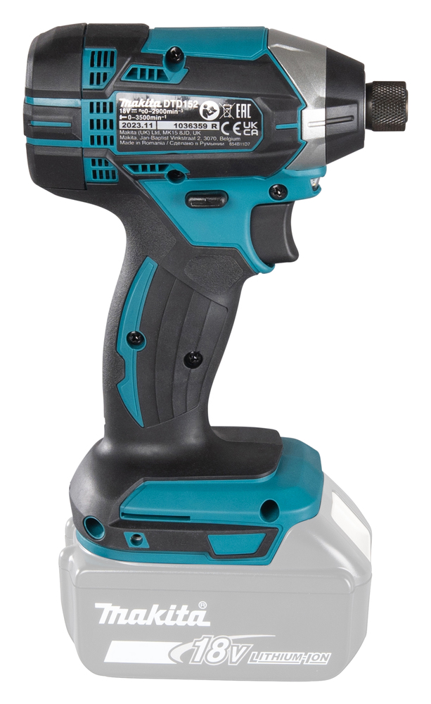Аккумуляторный ударный шуруповерт Makita DTD152Z LXT 18В, 1/4\", 165 Нм, 0 – 2 900 об/мин, без акб и З/У