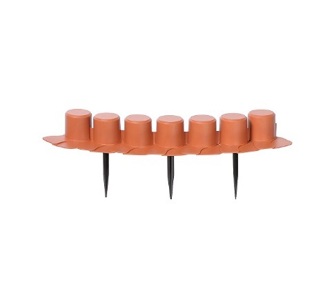 Бордюр садовый Prosperplast Palisada 6см/4,05м,терракот