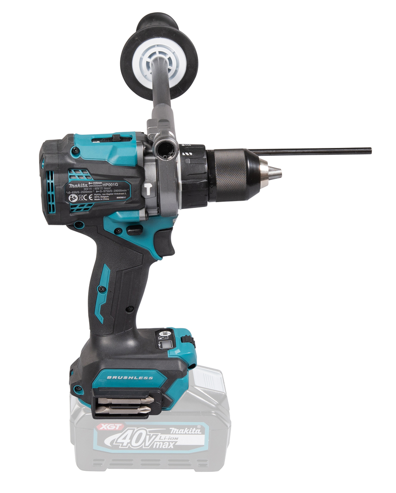 Ударная дрель-шуруповерт аккумуляторная для тяжелых работ Makita HP001GZ XGT 40В, 140 Нм, 2600 об/мин, без акб и ЗУ