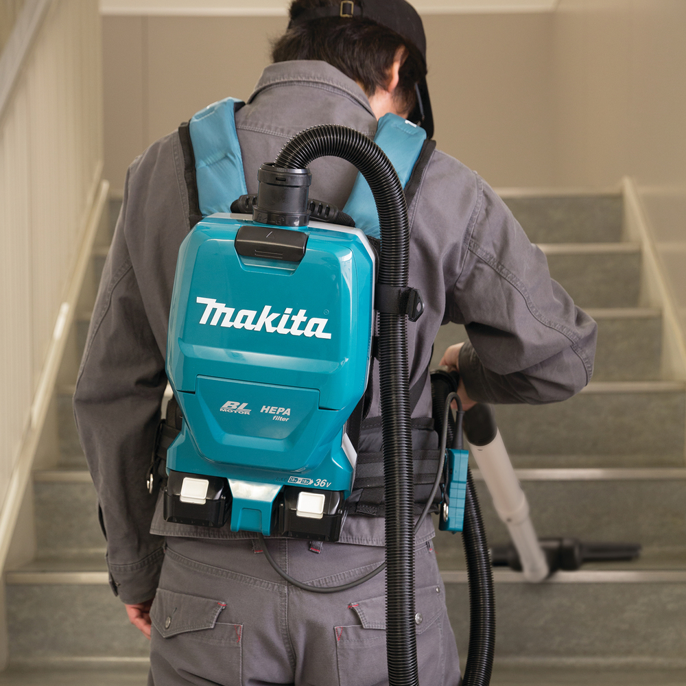 Пылесос ранцевый аккумуляторный Makita DVC261ZX11 LXT 18В X2, 110 мбар, 2 л, без акб и ЗУ