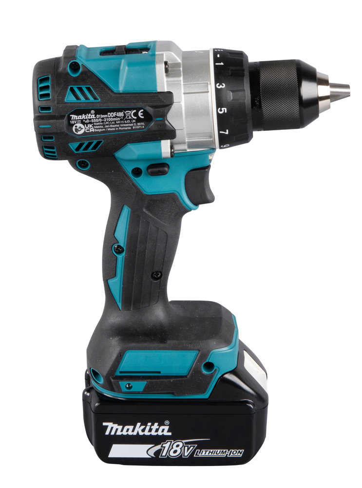 Дрель-шуруповерт аккумуляторная Makita DDF486RT LXT BL 18В, 1х5.0 Ач Li-ion, 130 Нм, 2100 об/мин