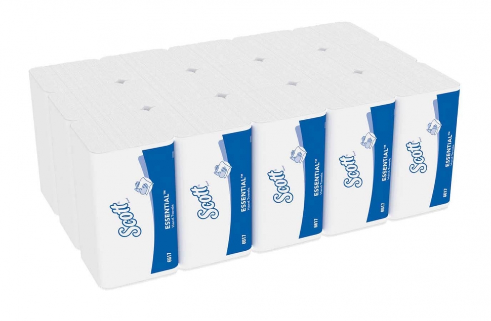 Бумажные полотенца в пачках Kimberly-Clark Скотт Экстра 6617, однослойные s-сложения