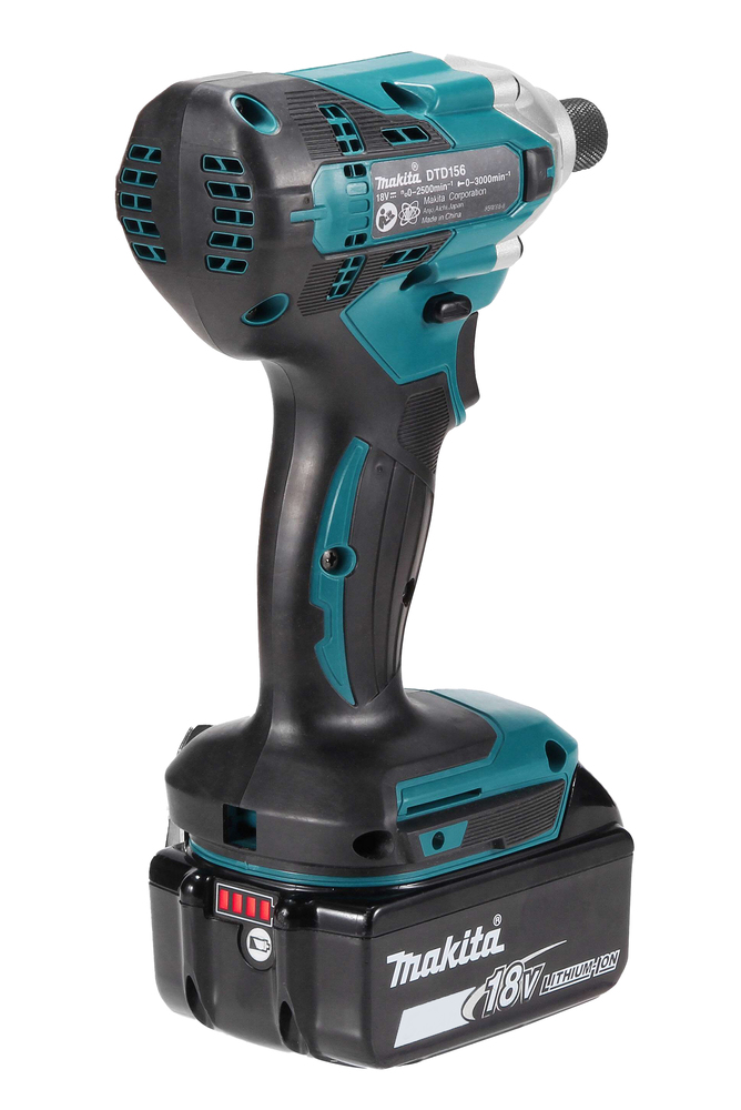 Шуруповерт ударный аккумуляторный Makita DTD156Z 18В, 155 Нм, 2500 об/мин, без акб и ЗУ