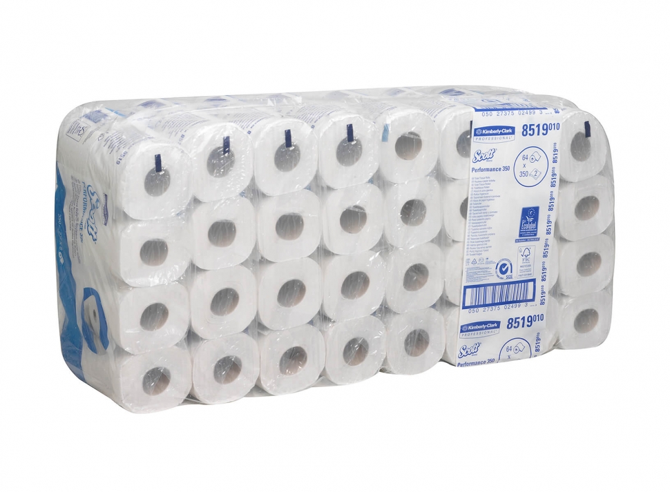 Туалетная бумага в стандартных рулонах Kimberly-Clark Kleenex Scott 350 8519