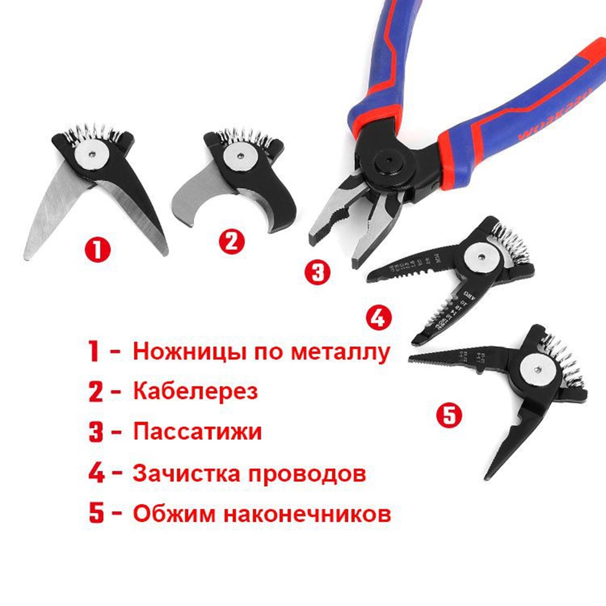 Набор многофункциональных инструментов 5 в 1 200 мм WORKPRO