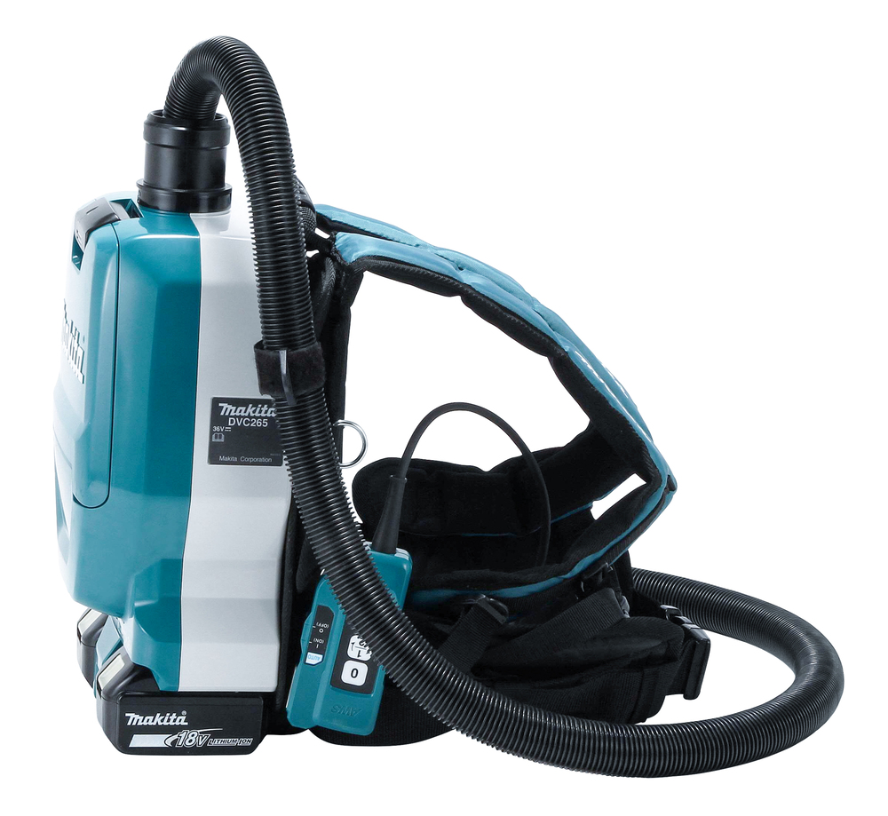 Пылесос ранцевый аккумуляторный Makita DVC265ZXU LXT 18В X2,  11 кПа, 2 л, без акб и ЗУ