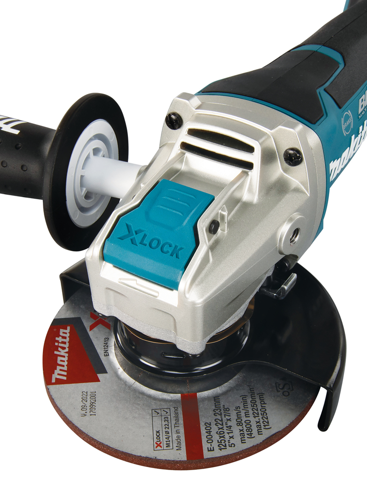Угловая шлифмашина аккумуляторная с системой крепления диска X-Lock Makita DGA519Z LXT 18В, 125 мм, 3000 - 8500 об/мин, без акб и ЗУ