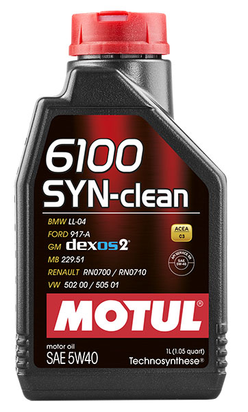 Моторное масло MOTUL 6100 SYN-clean 5W40 (1 л.)