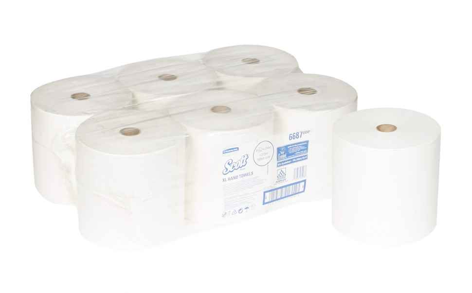 Бумажные полотенца в рулонах Kimberly-Clark Scott XL 6687