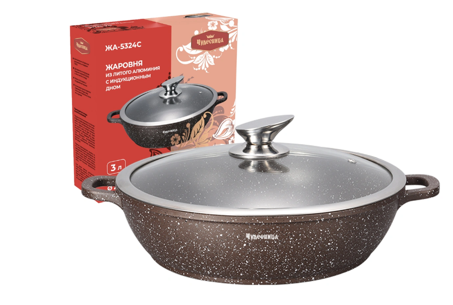Жаровня  с крышкой ЧУДЕСНИЦА 3.5л