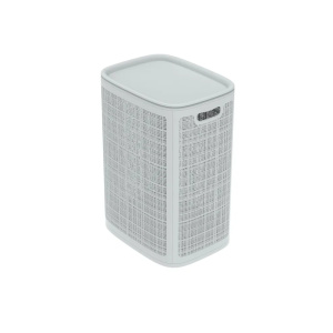 Плетёная корзина для белья сборная «Лён» 75 л (43х32.1х60 см) серый