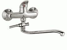 СМЕСИТЕЛЬ ДЛЯ ВАННЫ И ДУША LEDEME L2138-B, ДЛИННЫЙ ИЗЛИВ L30S