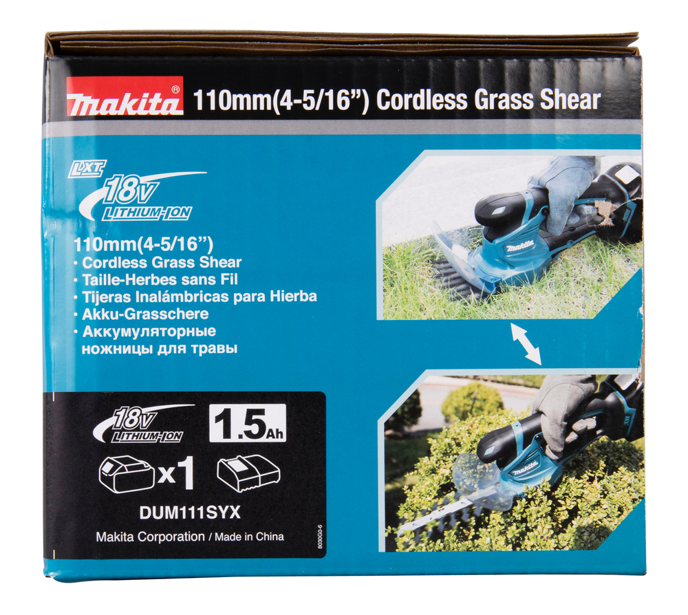 Ножницы аккумуляторные для травы Makita DUM111SYX LXT 18В, 1х1.5 Ач (BL1815N, DC18SD)