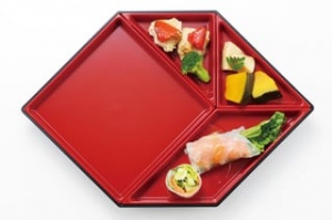 Набор сервировочный, черно-красный Kawasaki Plastics