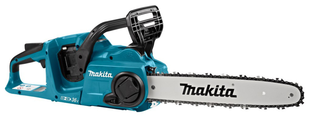 Пила цепная аккумуляторная Makita DUC353CT2 LXT BL 2х18В, 14"/35см, 3/8", 1,1мм, 20м/с, XPT, (2xBL1850B, DC18SH)