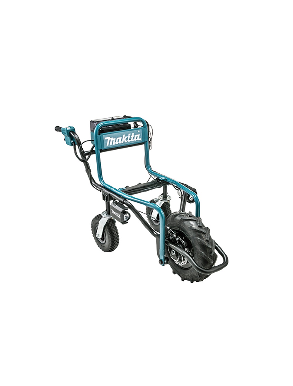 Аккумуляторная самоходная тележка Makita DCU180Z 18В, грузоподъемность 130 кг., 12 градусов подъем, 2 скорости вперед, без акб и З/У